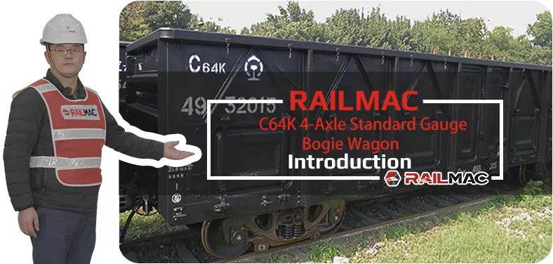 RailMac C64K 4-Axle Standard Gauge Bogie Wagon Video