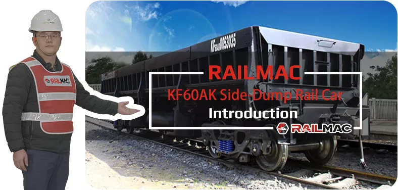 RailMac KF60AK Side-Dump Rail Car Video