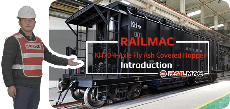 RailMac KH70 4-Axle Fly Ash Covered Hopper Video